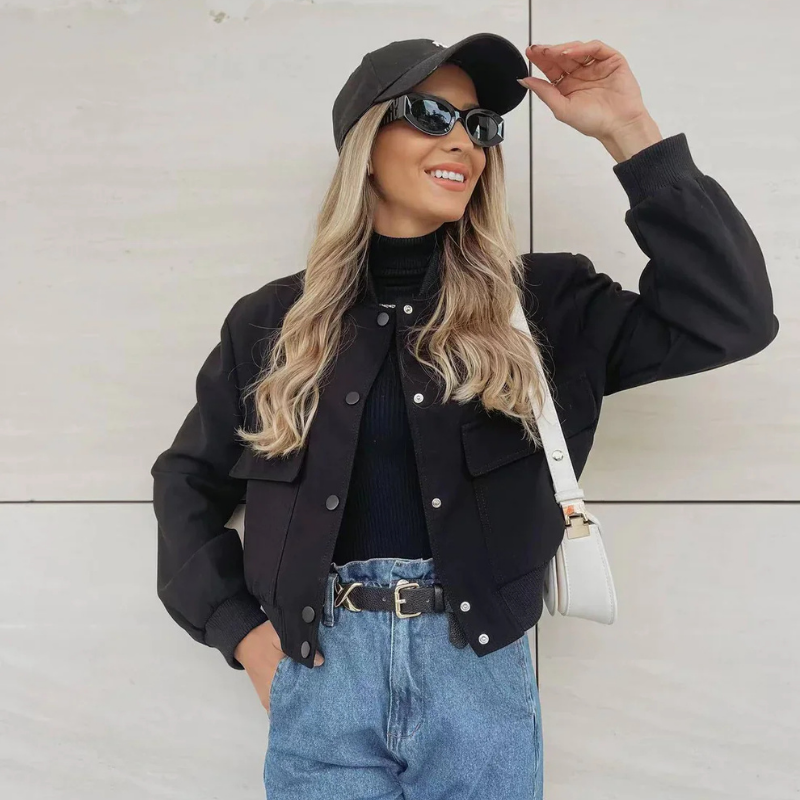 Koriora | Veste Bomber Emilia — Bomber Femme Oversize Chic & Veste Mi-Saison Tendance