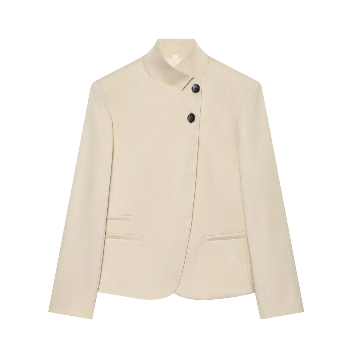Veste Femme Courte à Col Montant – Blazer Chic Mi-Saison