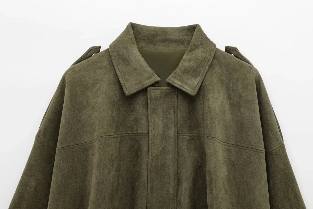 Veste Mila Veste Femme Effet Daim Élégante & Coupe Oversize