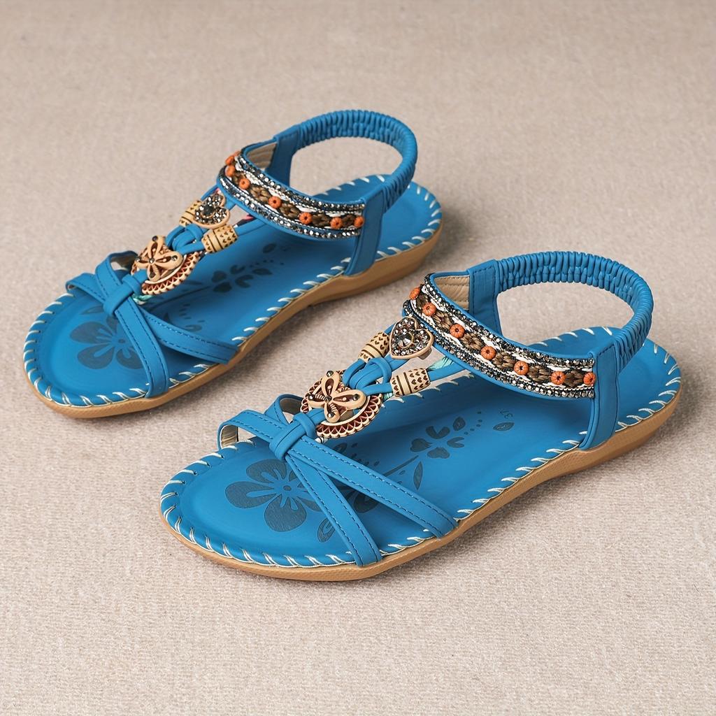 Nada | Sandales Femme Confort Bohème d'Été avec Bride Élastique