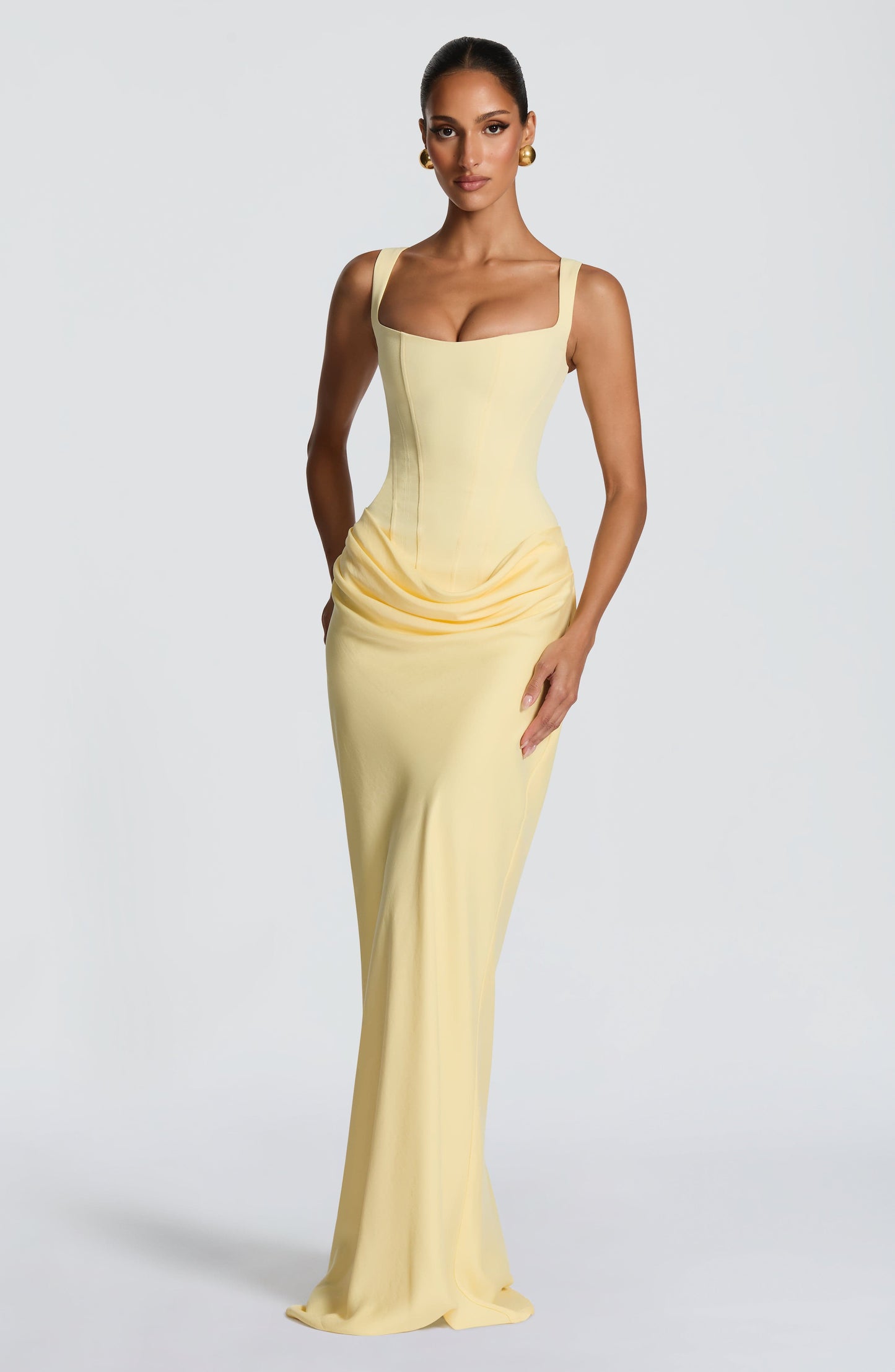 Koriora | Robe longue moulante satinée Indy