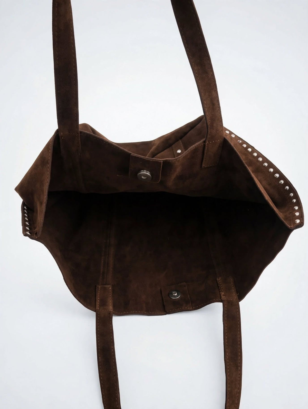 Sac Cabas Femme Marron Effet Daim Grand Format Style Vintage