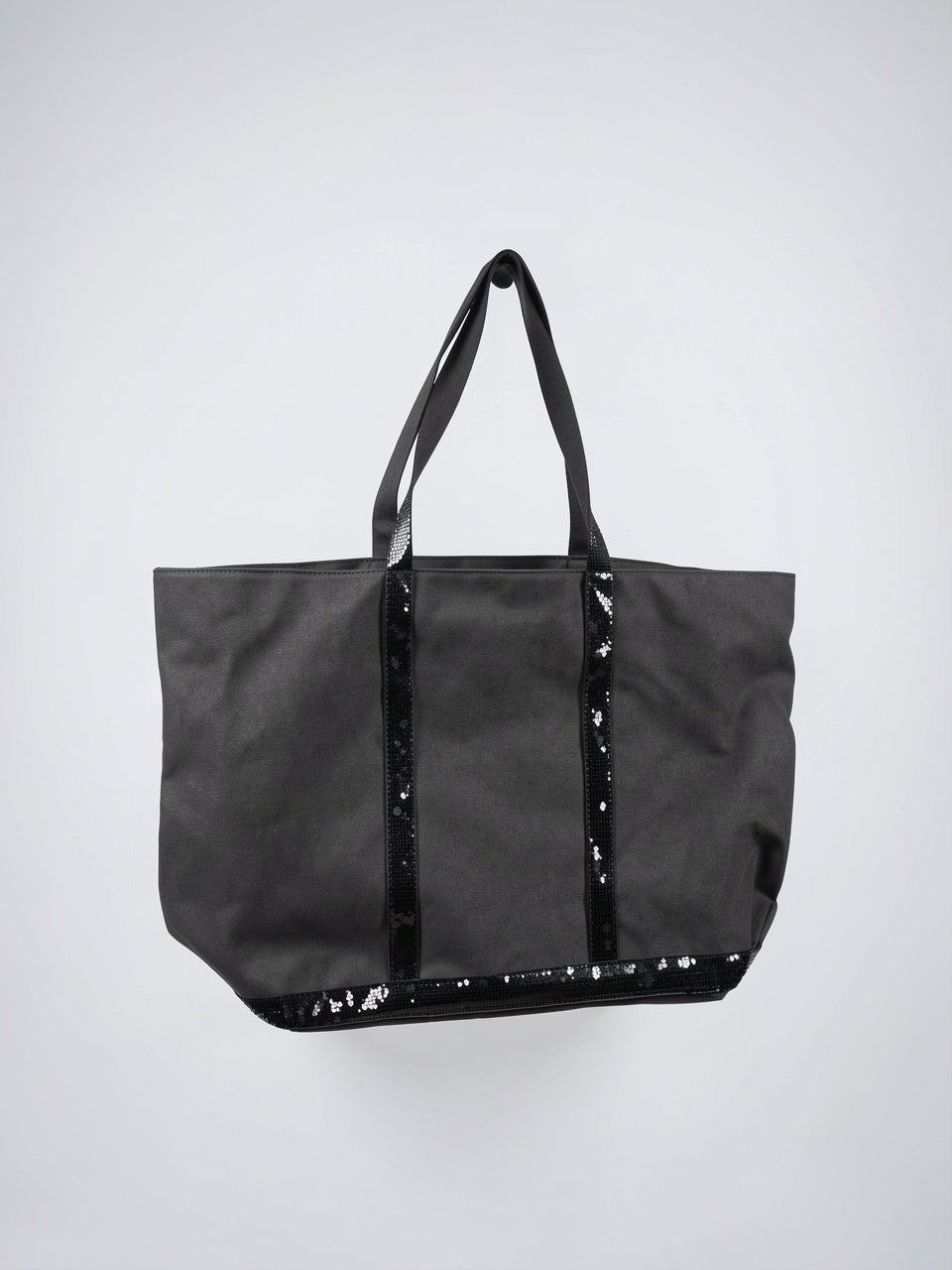 Sac Cabas Femme à Sequins Grand Format en Toile avec Fermeture Zippée