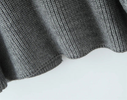 Oversized Scarf-Neck Knitted Jumper – Cosy Autumn-Winter Comfort, Multicolour