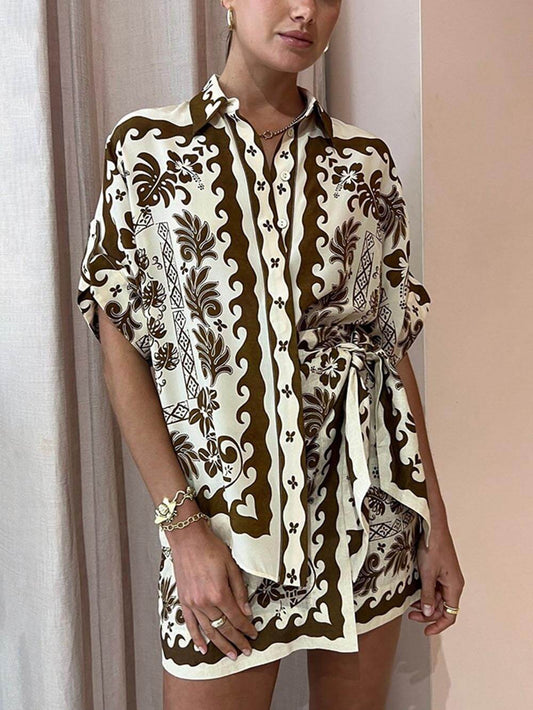 Koriora | Ensemble Bohème Chic Marron & Crème