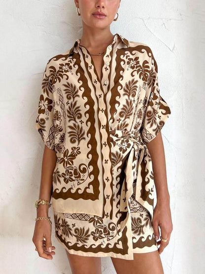Koriora | Ensemble Bohème Chic Marron & Crème