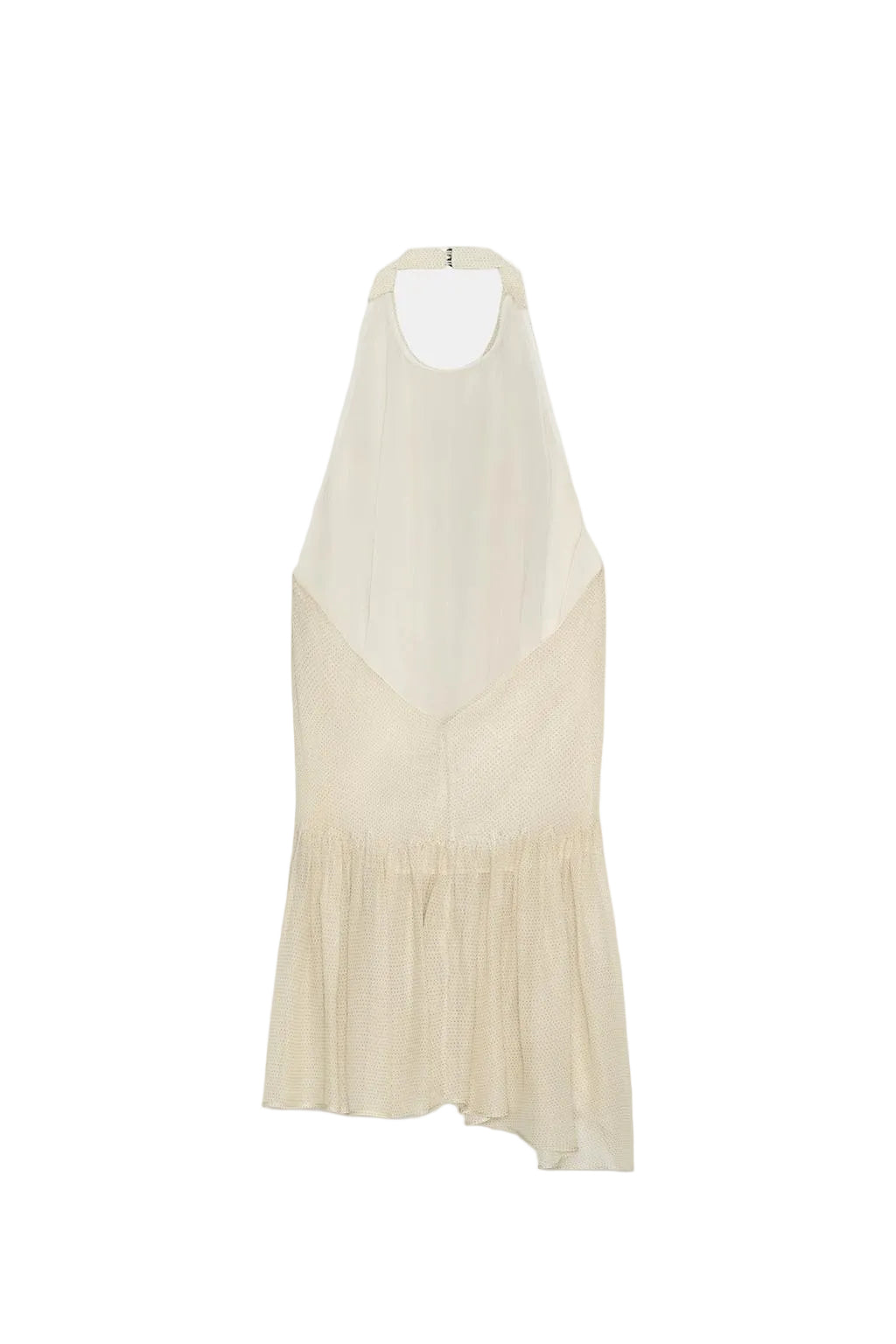 Koriora Top Drapé Dos Nu Femme – Haut Fluide Col Halter Beige Élégant