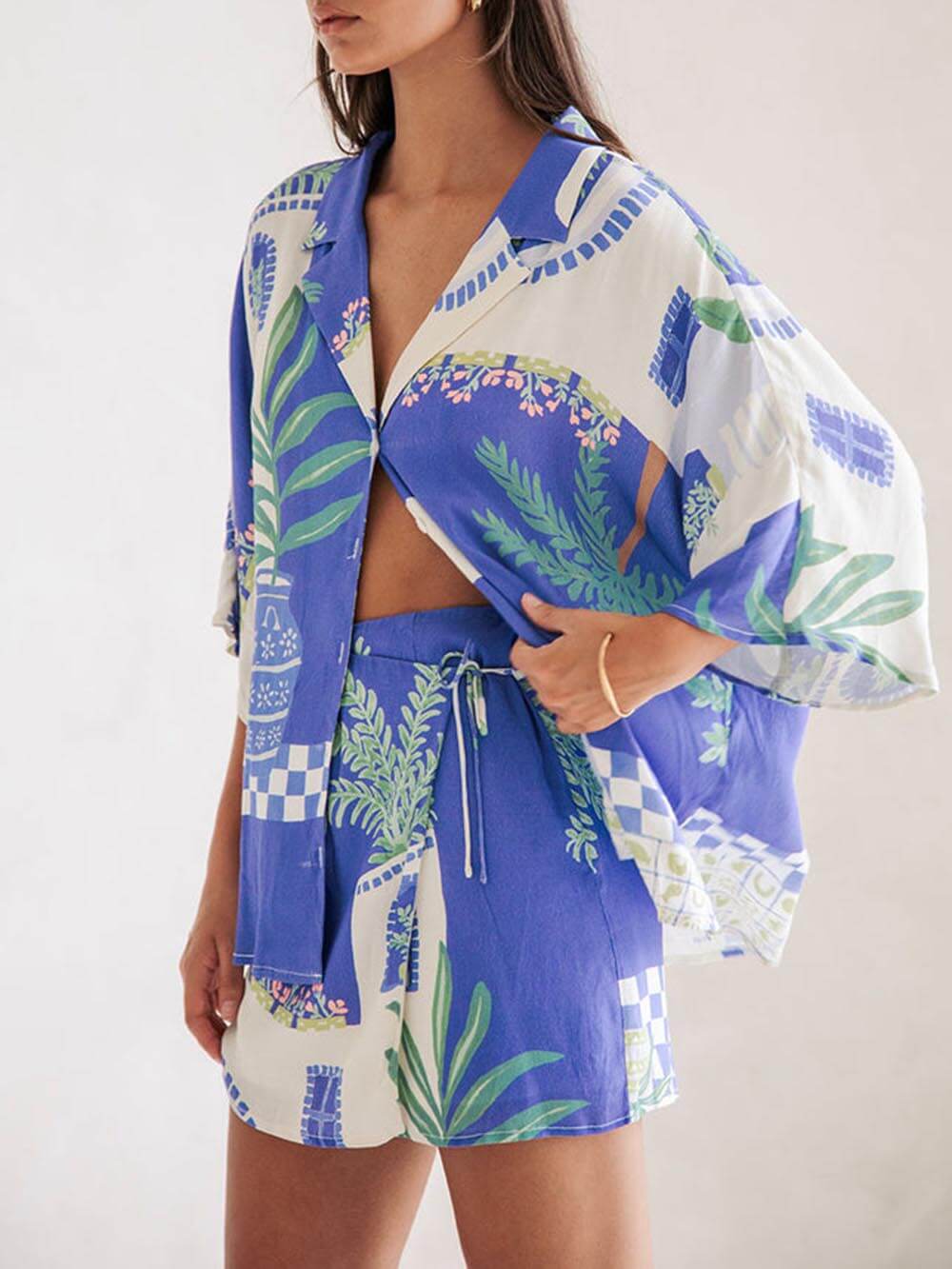 Koriora | Ensemble estival artistique – Chemise fluide & jupe assortie