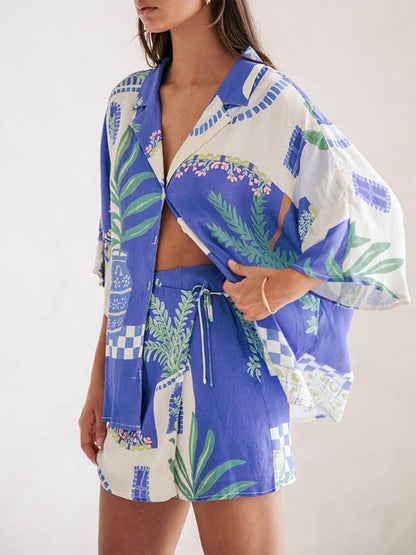 Koriora | Ensemble estival artistique – Chemise fluide & jupe assortie