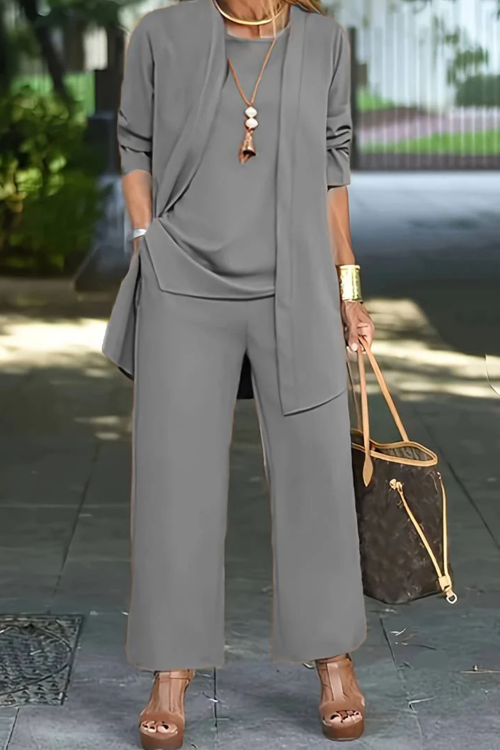 Koriora | Ensemble 2 Pièces Tunique & Pantalon Large Femme — Fluidité Casual Chic & Confort Quotidien