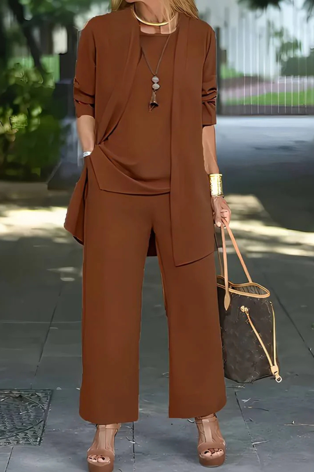 Koriora | Ensemble 2 Pièces Tunique & Pantalon Large Femme — Fluidité Casual Chic & Confort Quotidien