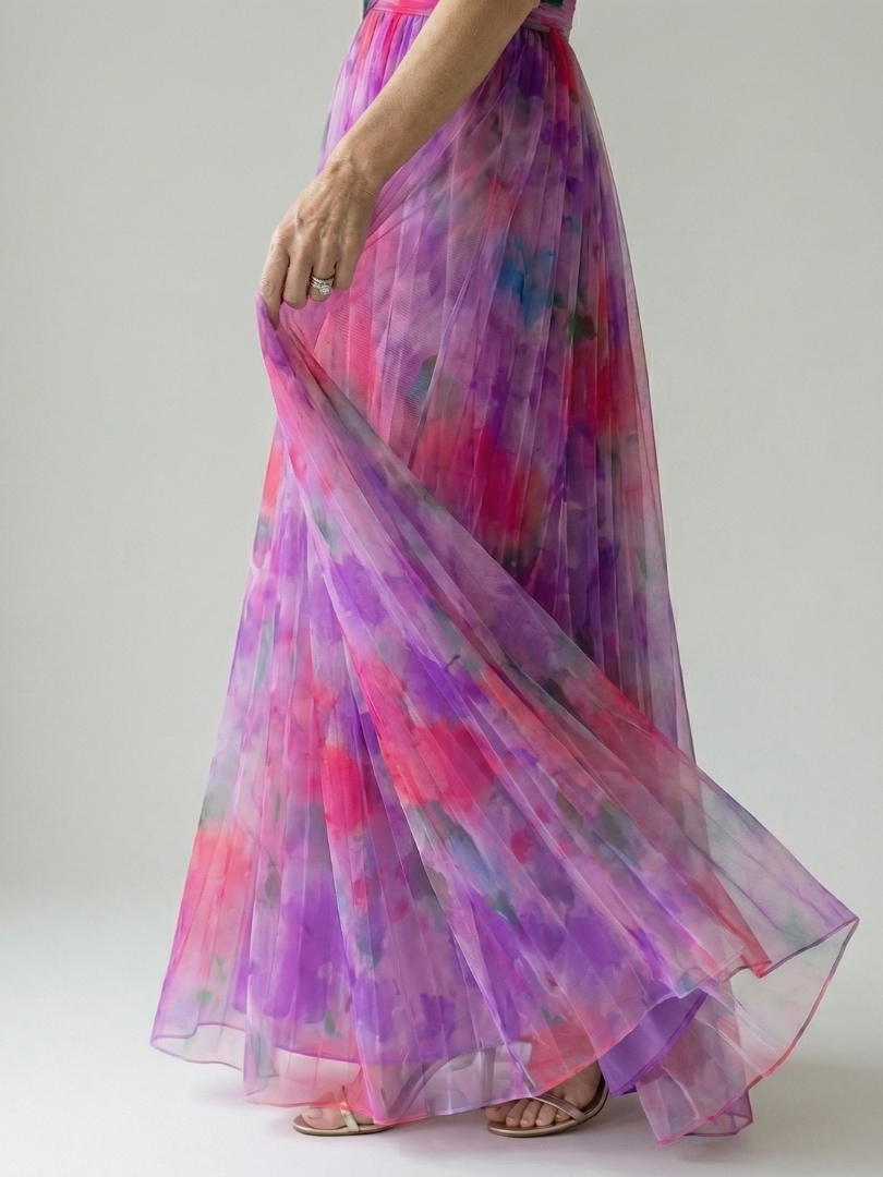 Koriora | Robe Maxi Fluide Cache-Cœur — Légère & Élégante