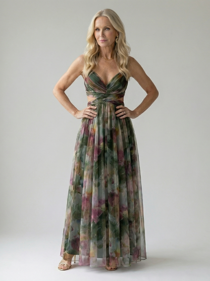 Koriora | Robe Maxi Fluide Cache-Cœur — Légère & Élégante