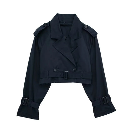 Koriora | Trench Court City Chic — Veste Trench Femme Élégante & Mi-Saison Tendance
