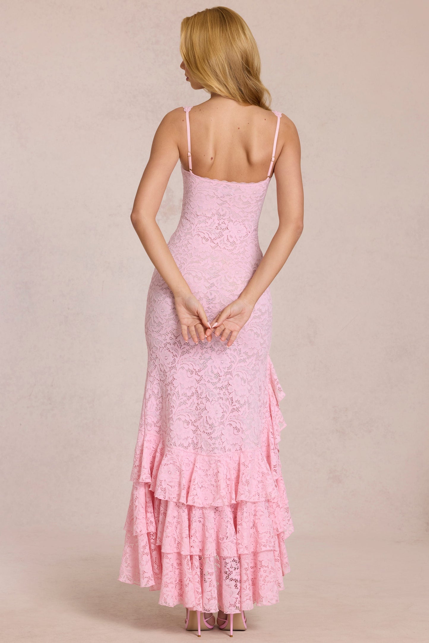 Koriora | Robe Longue Dentelle Elin — Bustier Élégant & Fente Haute