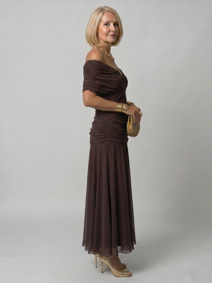 Koriora | Robe Maxi Fluide Cache-Cœur Dégradé — Légère & Élégante