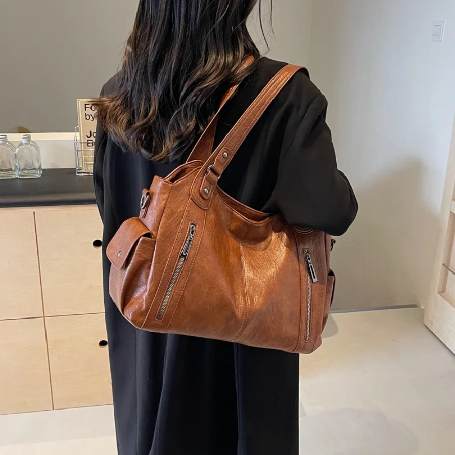 Koriora | Sac Épaule Amber — Cuir Vegan Premium & Élégance Fonctionnelle