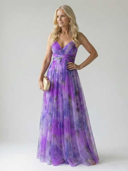 Koriora | Robe Maxi Fluide Cache-Cœur — Légère & Élégante