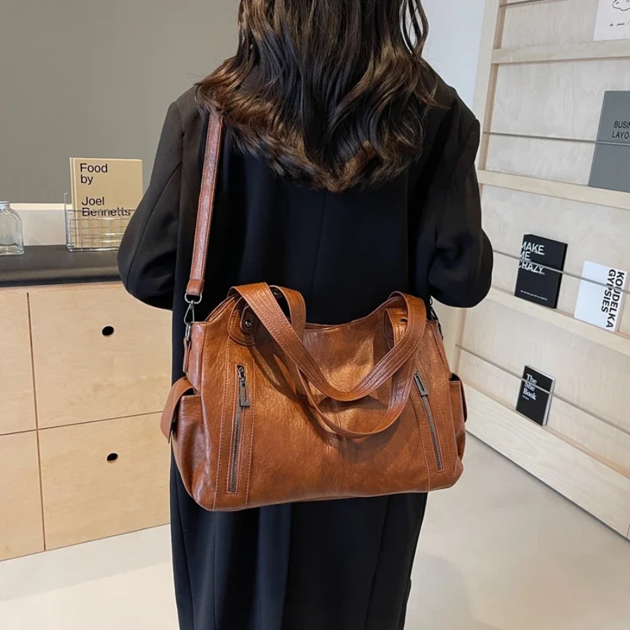 Koriora | Sac Épaule Amber — Cuir Vegan Premium & Élégance Fonctionnelle