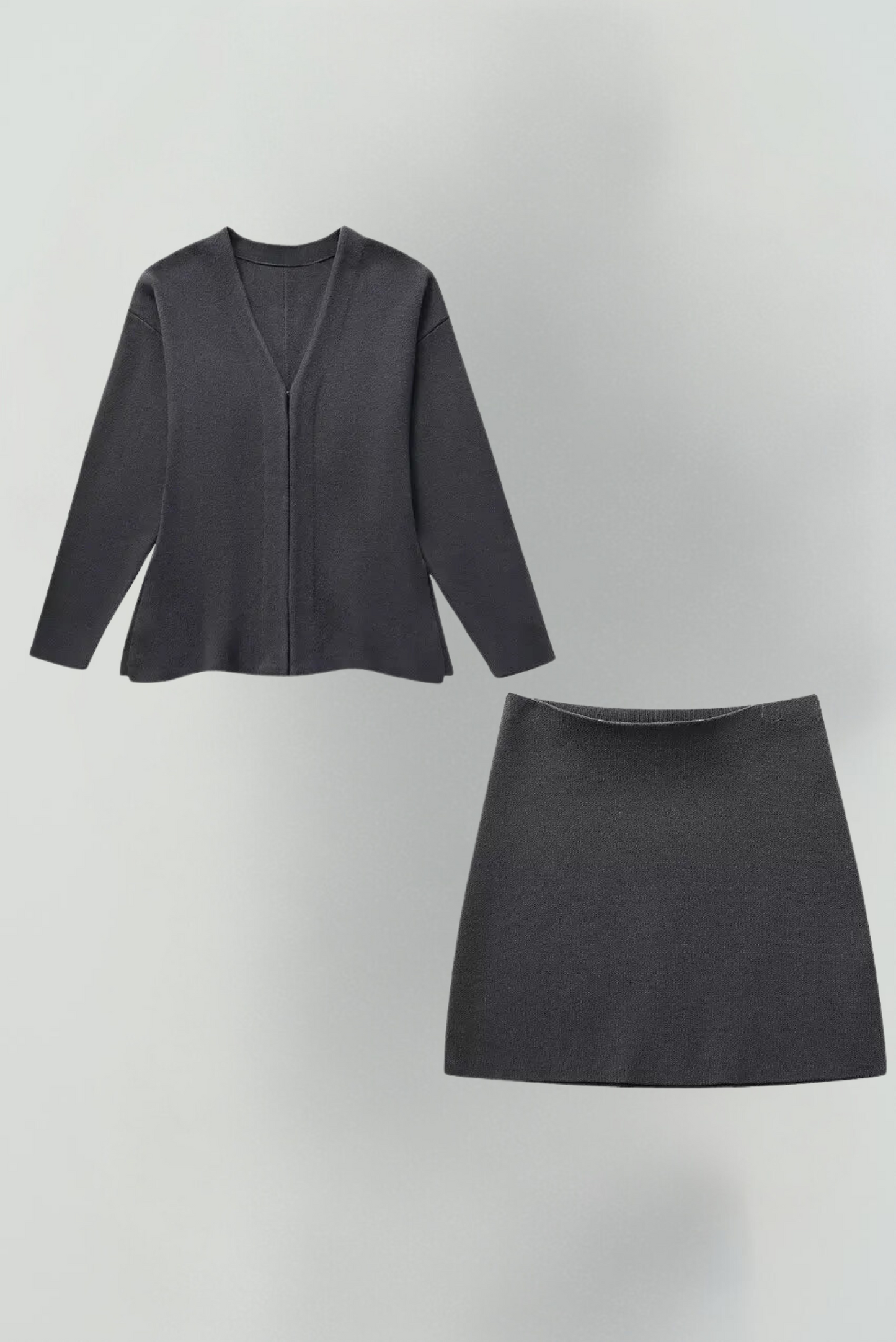 Koriora | Ensemble Élina Bordeaux – Ensemble Femme 2 Pièces Élégant | Veste Ajustée & Mini Jupe Chic