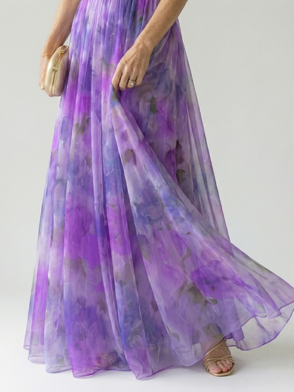 Koriora | Robe Maxi Fluide Cache-Cœur — Légère & Élégante