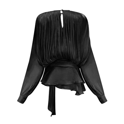 Koriora Robe Mini Bohème Ivoire à Manches Bouffantes – Robe Fluide Élégante Femme