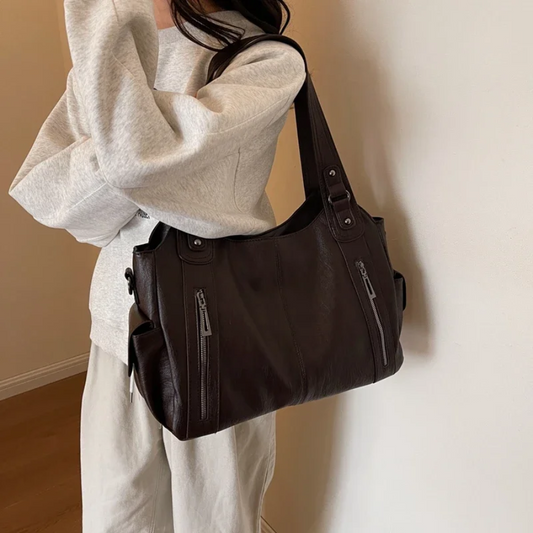 Koriora | Sac Épaule Amber — Cuir Vegan Premium & Élégance Fonctionnelle