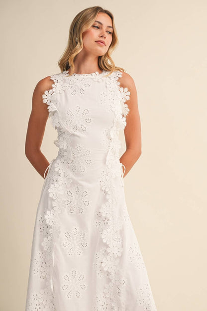 Koriora | Robe Longue Dentelle Blanche Celeste