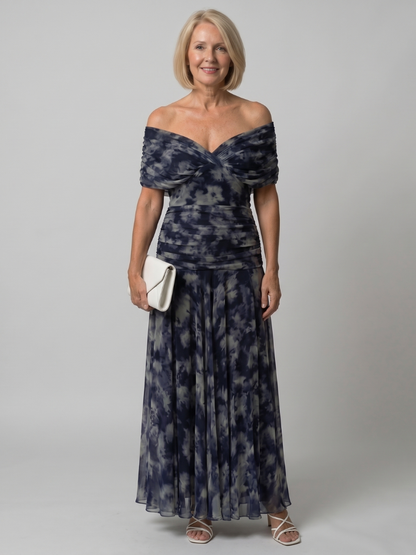 Koriora | Robe Maxi Fluide Cache-Cœur Dégradé — Légère & Élégante