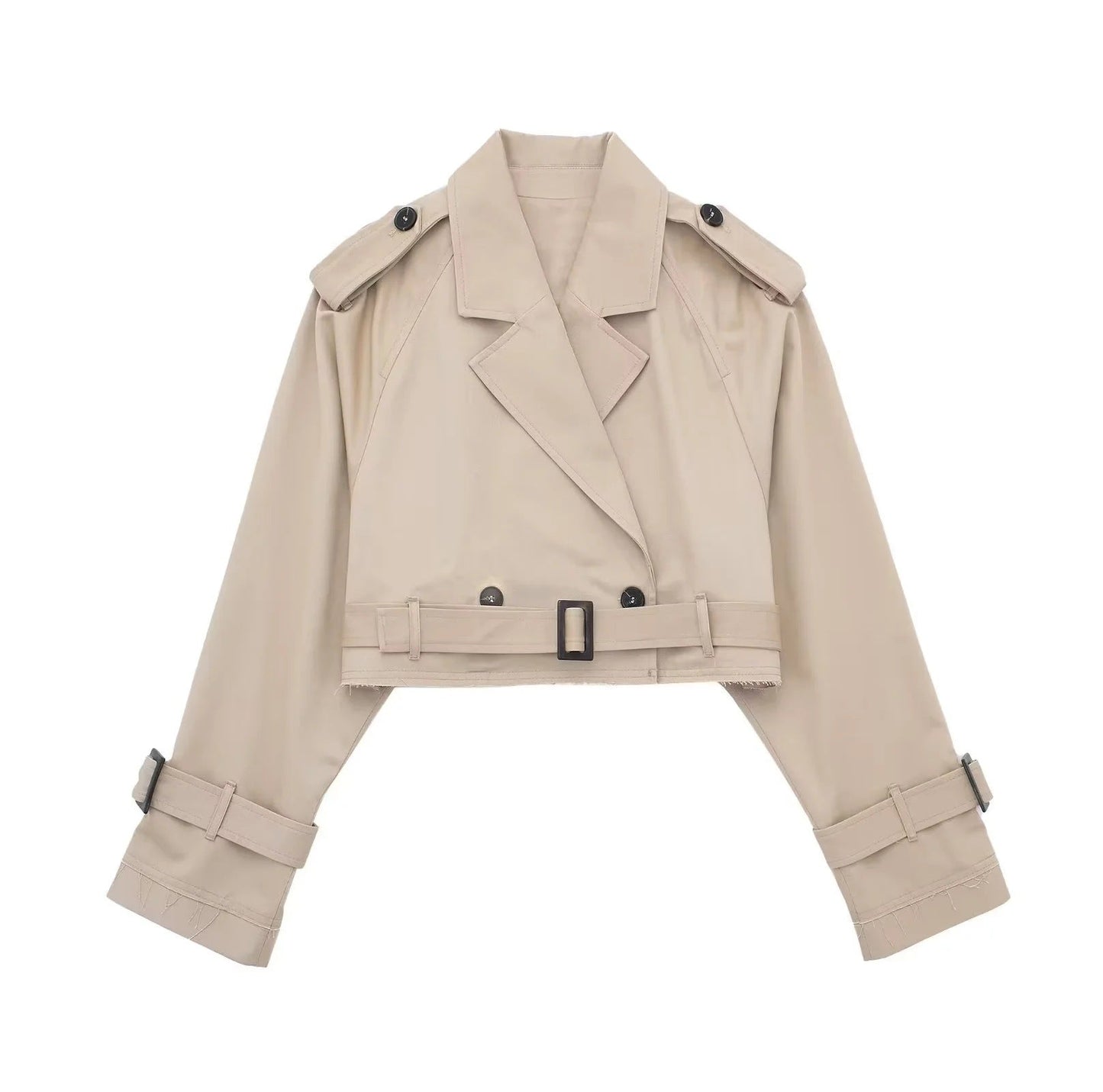 Koriora | Trench Court City Chic — Veste Trench Femme Élégante & Mi-Saison Tendance