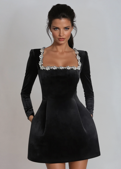 Koriora | Robe mini en velours Valentina