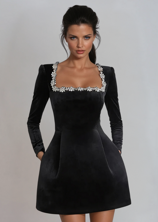 Koriora | Robe mini en velours Valentina