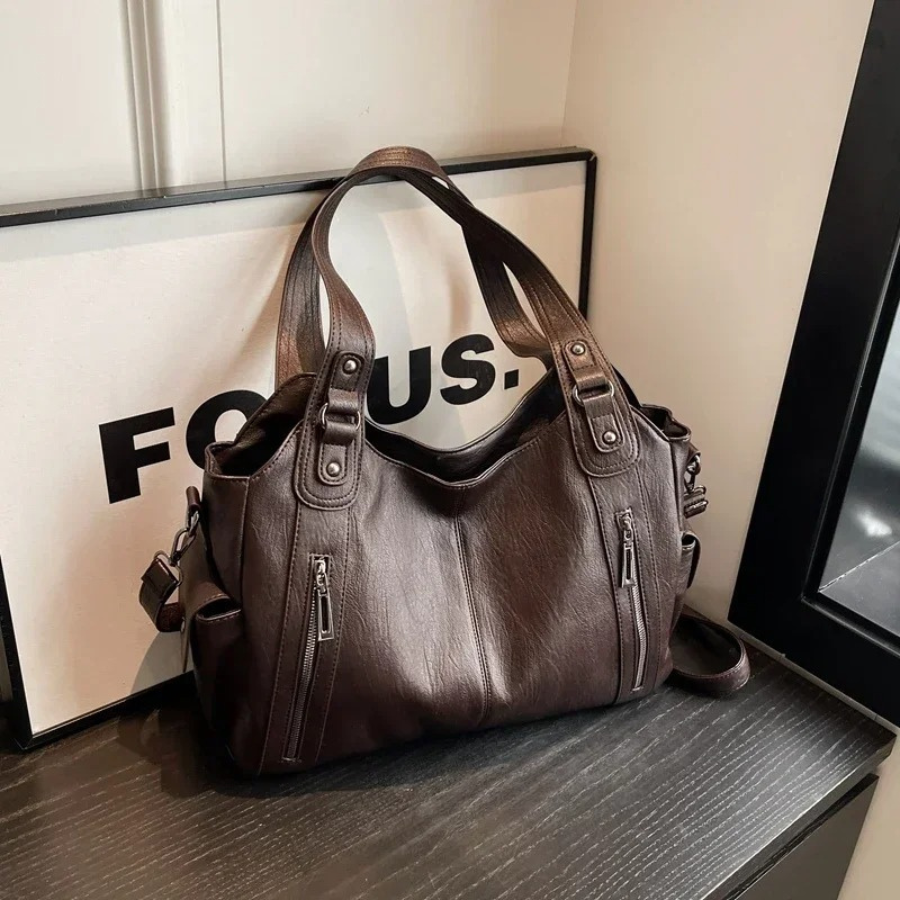 Koriora | Sac Épaule Amber — Cuir Vegan Premium & Élégance Fonctionnelle