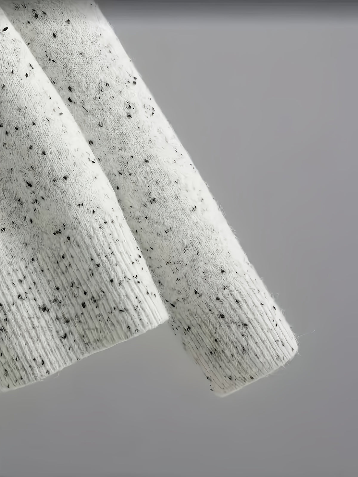 Women's Speckled Knit Set – Roll-Neck Jumper & Wide-Leg Trousers