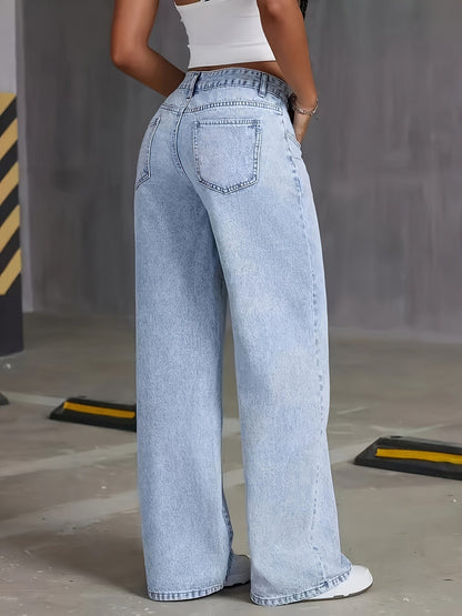 Women's High Waisted Wide Leg Jeans