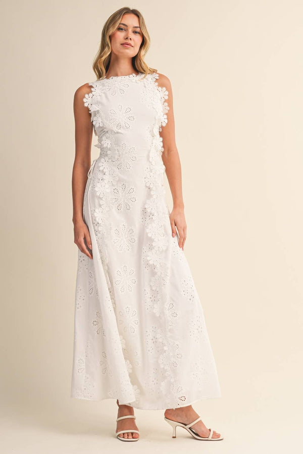 Koriora | Robe Longue Dentelle Blanche Celeste