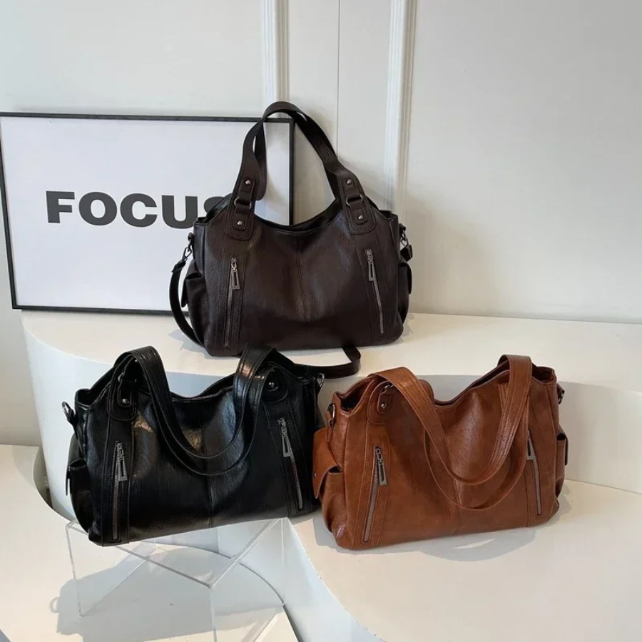 Koriora | Sac Épaule Amber — Cuir Vegan Premium & Élégance Fonctionnelle