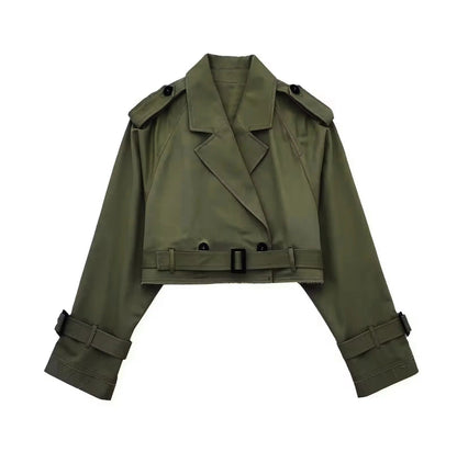 Koriora | Trench Court City Chic — Veste Trench Femme Élégante & Mi-Saison Tendance