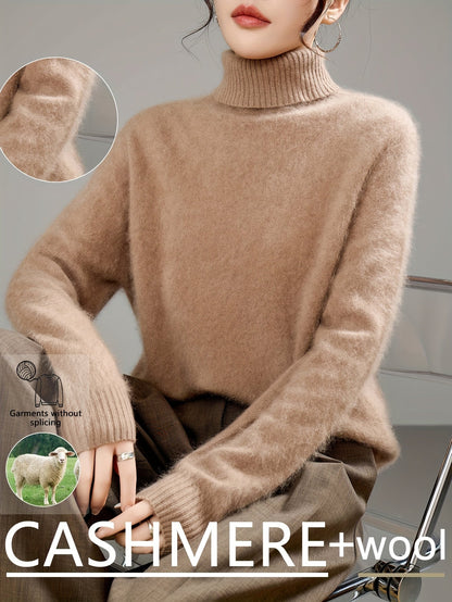 Women's Roll-Neck Jumper – Soft Knit and Relaxed Fit
