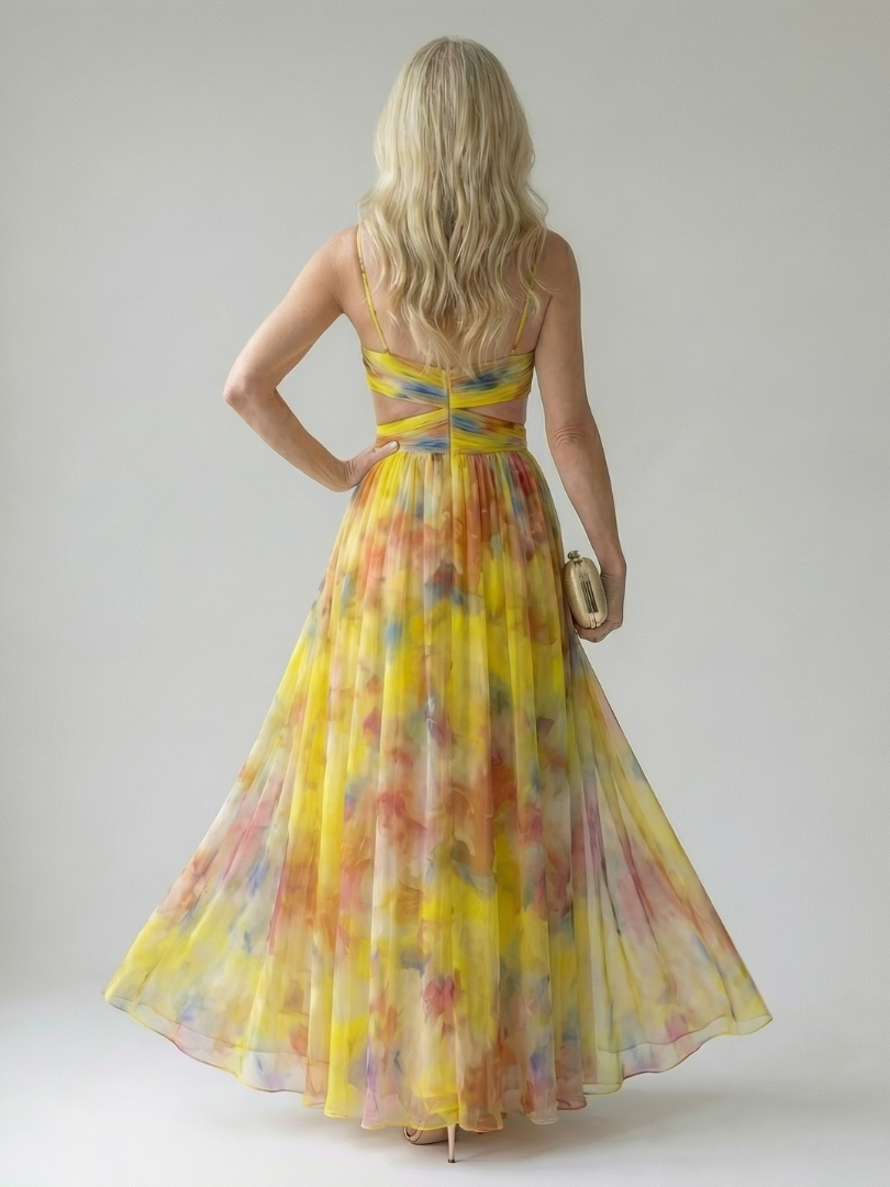 Koriora | Robe Maxi Fluide Cache-Cœur — Légère & Élégante