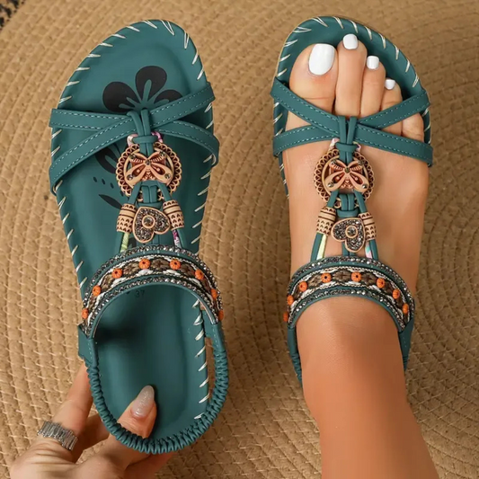 Nada | Sandales Femme Confort Bohème d'Été avec Bride Élastique
