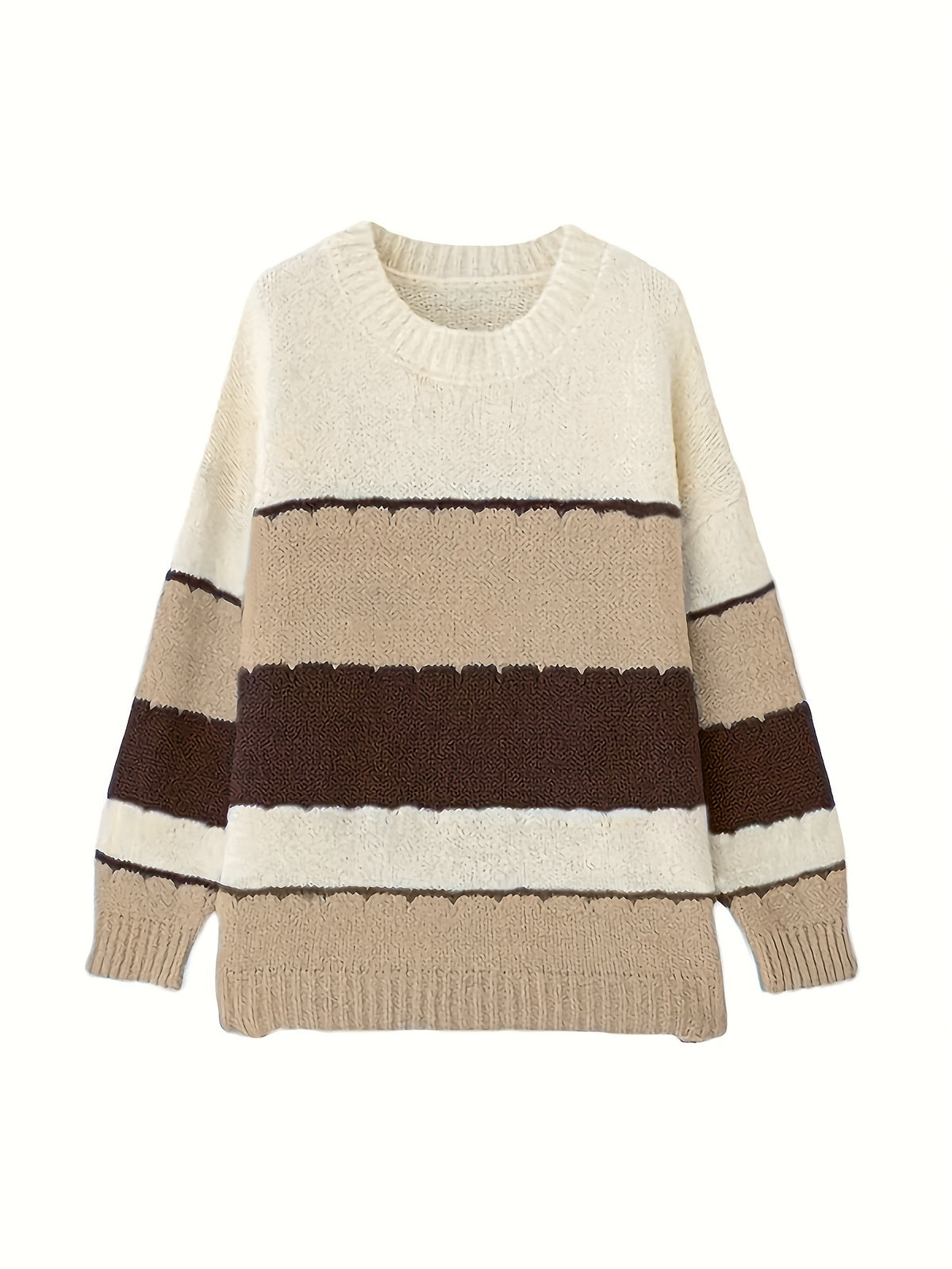 Pull Femme Rayé Multicolore en Maille Douce