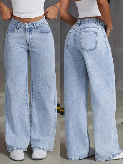 Women's High Waisted Wide Leg Jeans