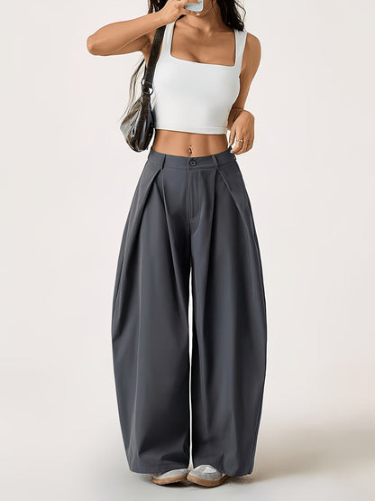 Koriora | Pantalon Palazzo Éloïse — Pantalon Taille Haute Femme Extra Large Élégant & Chic
