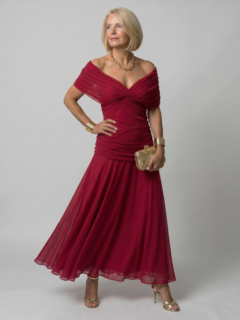 Koriora | Robe Maxi Fluide Cache-Cœur Dégradé — Légère & Élégante