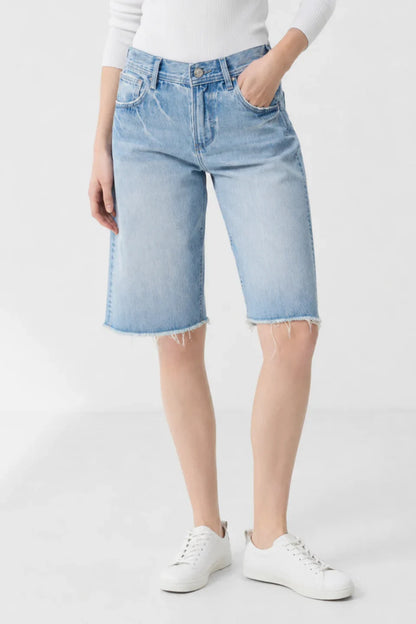 Koriora | Jean Large Bermuda  Femme Denim — Coupe Ample Taille Haute & Style Casual Moderne