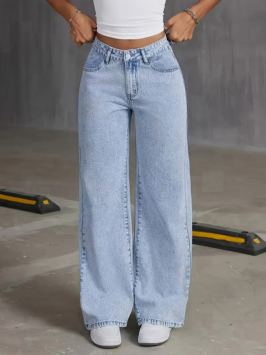 Women's High Waisted Wide Leg Jeans