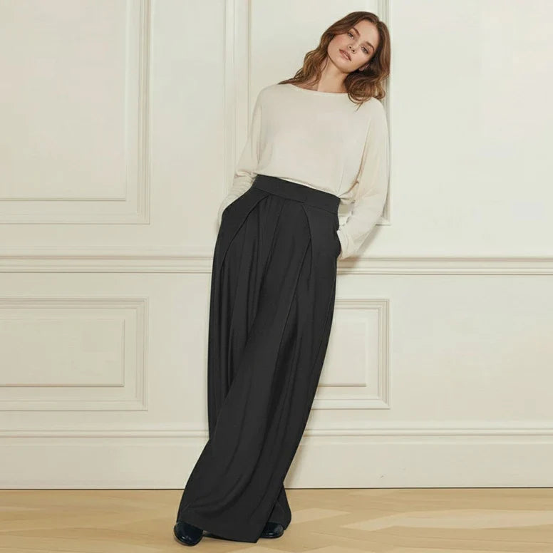 Koriora | Pantalon Palazzo Valenya — Pantalon Taille Haute Femme Élégant Wide Leg Chic