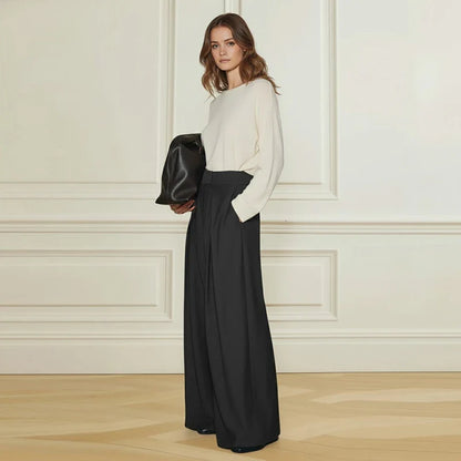 Koriora | Pantalon Palazzo Valenya — Pantalon Taille Haute Femme Élégant Wide Leg Chic