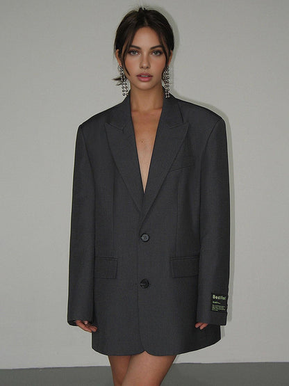 Koriora | Blazer Lorène — Blazer Oversize Femme Chic & Élégant pour Bureau et Ville